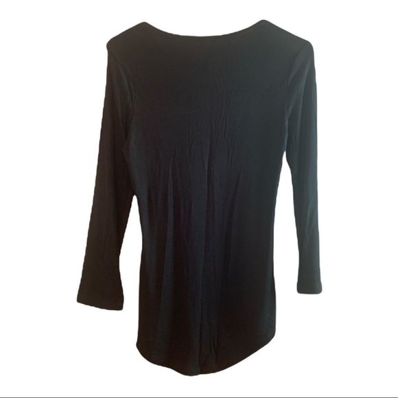SzM Cable & Gauge Black Long Sleeve Top NWT - Picture 2 of 4